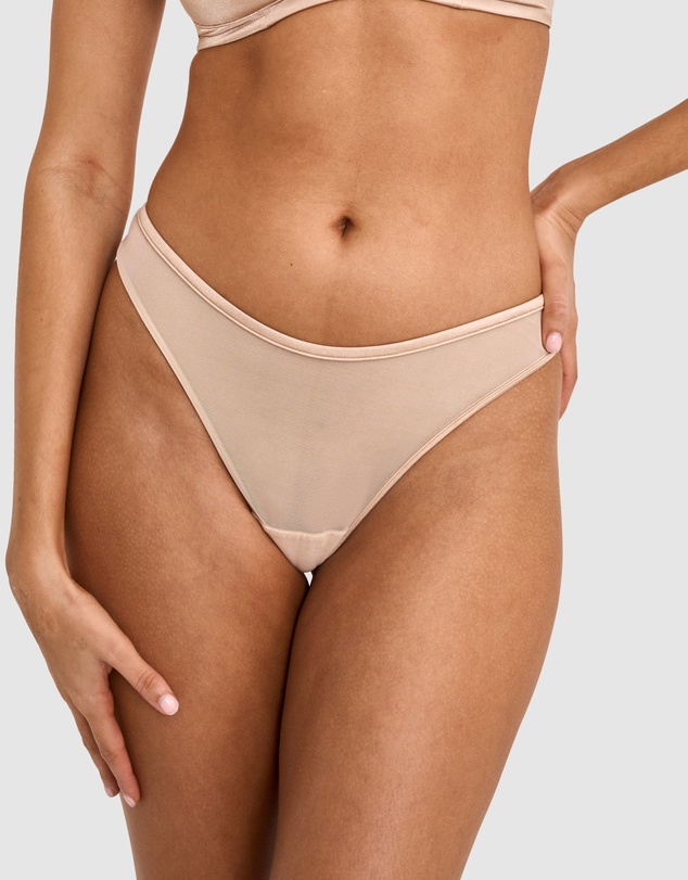 Bras N Things - Sexy Basics High Leg G String - Nude 2