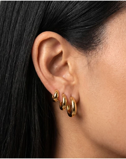 HOUSE OF SLANI - Classic Gold Selene Hoops