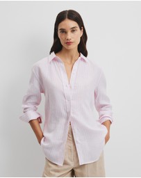 Country Road - Organically Grown Linen Stripe Shirt