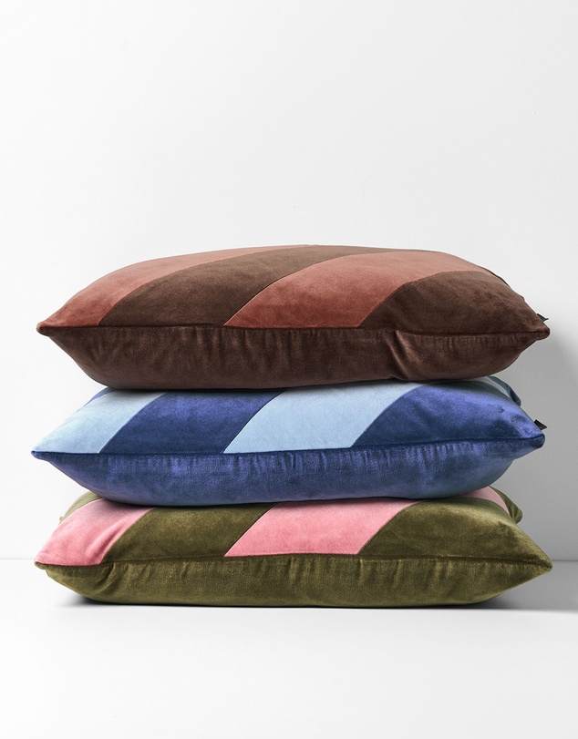 Aura Home - Velvet Stripe Cushion