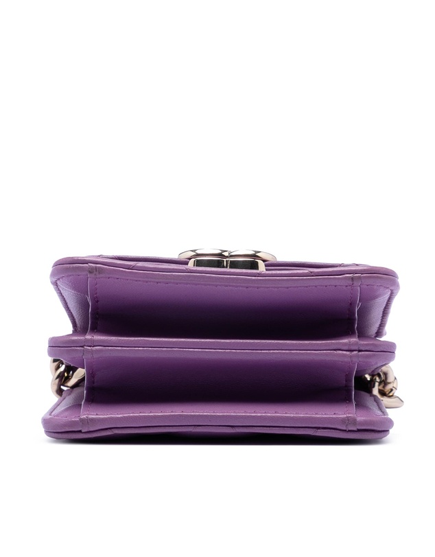 Pre-Loved by Azura Reborn - Pre-Loved CC Quilted Lambskin Coco Card Holder on Chain