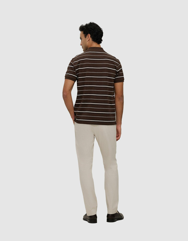 Trenery - Australian Cotton Pique Stripe Polo