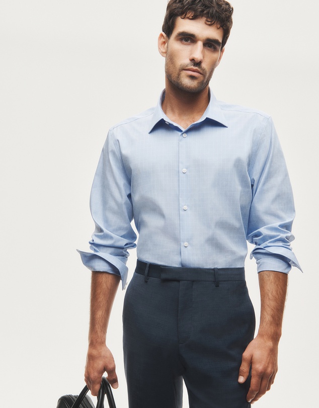 Country Road - Regular Fit Grid Check Travel Shirt