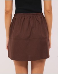 Calli - Seamed Mini Skirt
