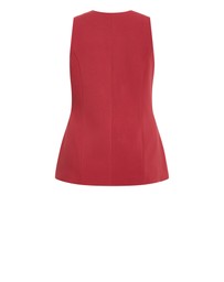City Chic - Plus Size Tori Vest - sienna
