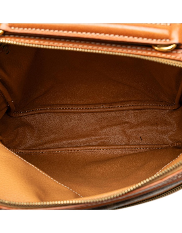 Pre-Loved by Azura Reborn - Pre-Loved celine Stylish Patterned Leather Shoulder Bag with Adjustable Strap and Handles