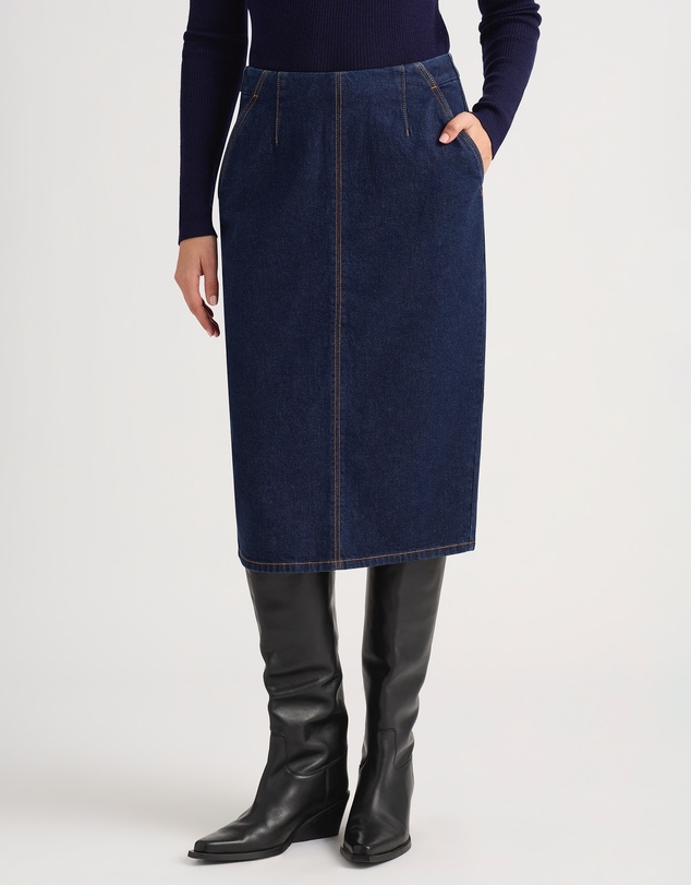 David Lawrence - Sue Denim Pencil Skirt