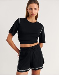 Jag - Celina Blanket Stitch Tee