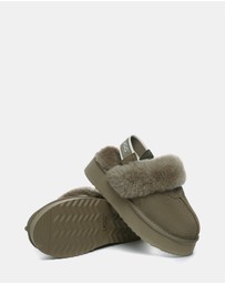 EVERAU - Australian Shepherd Ugg Waffle Platform Cow Suede Upper House Shoes