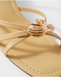 & Other Stories - Embellished Heeled Leather Sandals