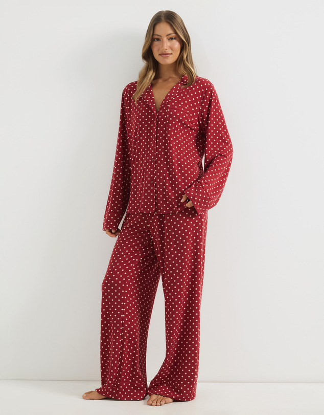 Atmos&Here - Evie Polka Dot Long Sleeve Pyjama Set