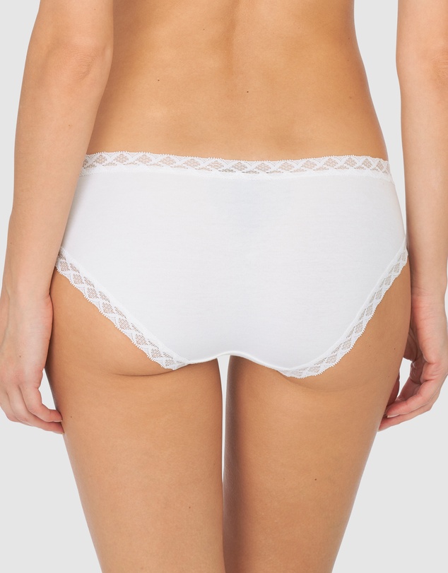 Natori - Bliss Lace Trim Pima Cotton Hipster Girl Brief