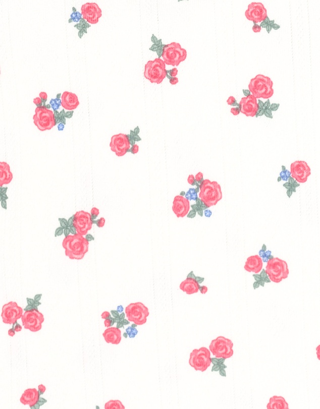 Huxbaby - Floral Pointelle Puff Slv PJs - Babies-Teens