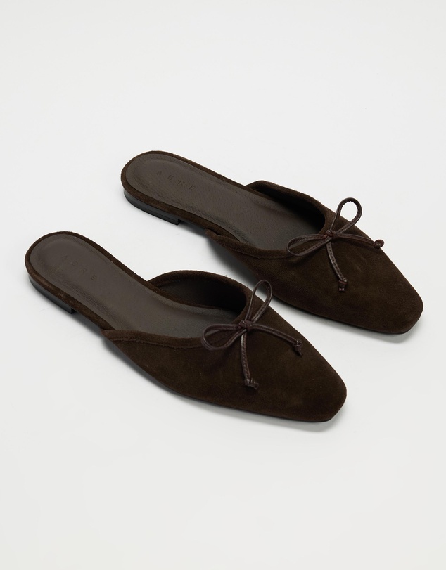AERE - Slip On Suede Ballet Flats
