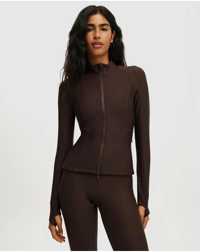 Cotton On Body Active - Fleece Lined Long Sleeve Zip Thru