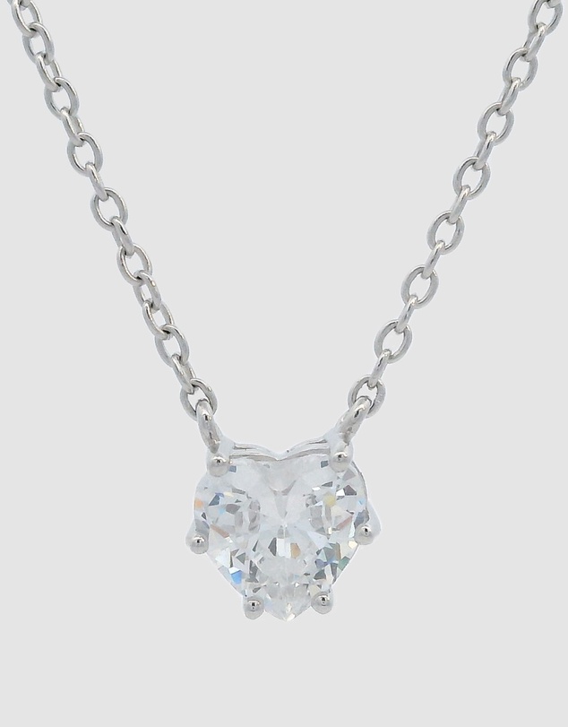 Georgini - GEORGINI MIDNIGHT VELVET BABY HEART NECKLACE SILVER