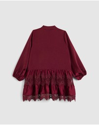 Bardot Junior - Anie Satin Shirt Dress - Kids-Teens