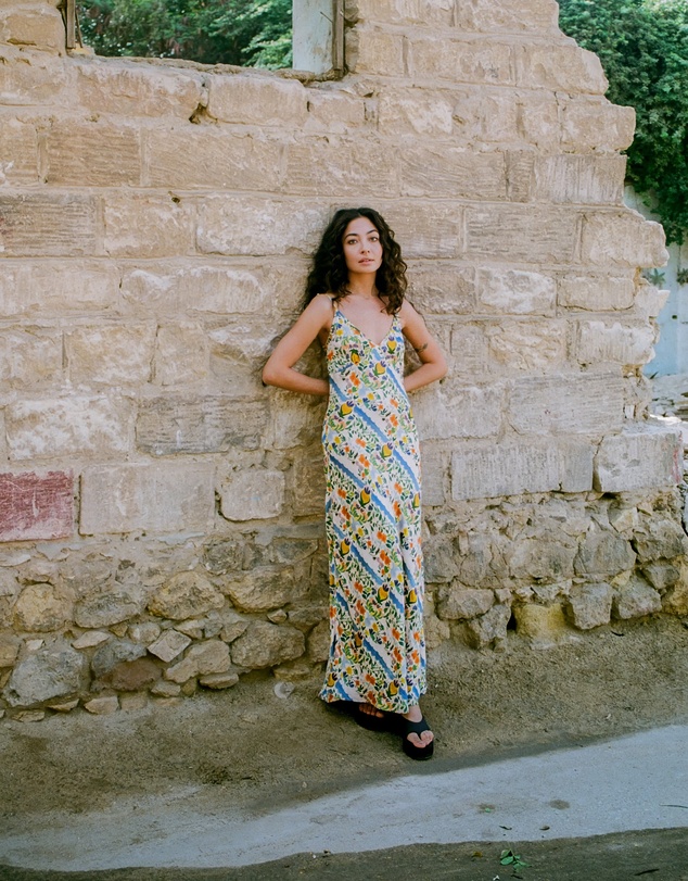 KINGA CSILLA - Limone Triangle Slip Dress