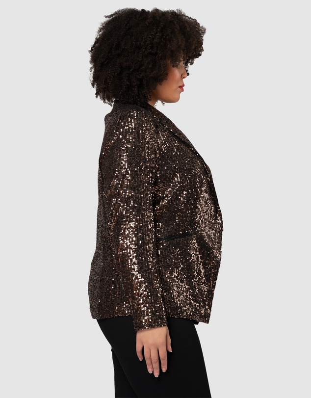 Pink Dusk by Curve Project - All Day & Night Sequin Jacket