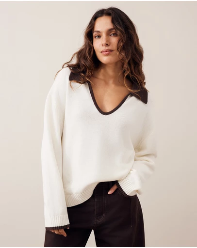 Ceres Life - Eliza Collared Knit