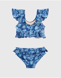 Aqua Blu Kids - Laurel Frill Bikini Set - Kids