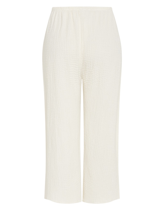 City Chic - Plus size Zoie Wide Leg Pant - cream