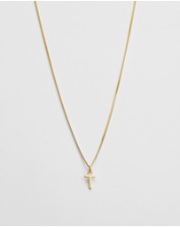 Kirstin Ash - T Outline Initial Necklace