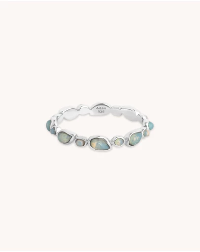 Astrid & Miyu - Opal Pear Bezel Band Ring