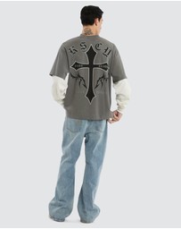 Kiss Chacey - Lithium Layered Waffle LS Tee