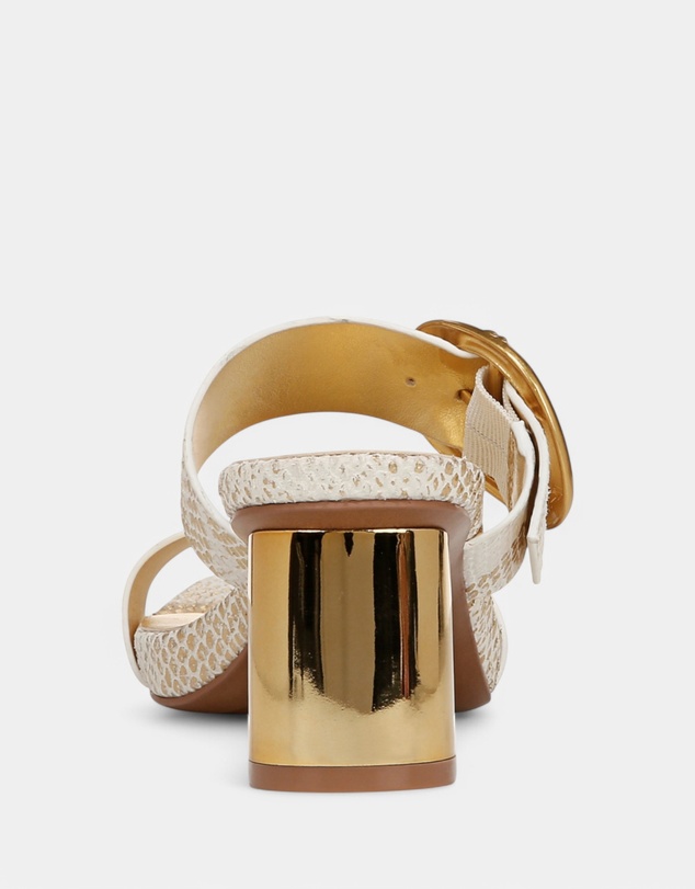 Naturalizer - Ida Dress Sandal - White/Gold Snake