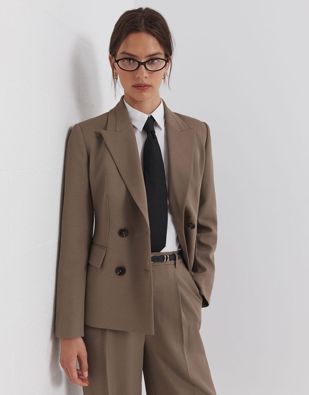 SABA - Dharma Stitch Detail Double Breasted Blazer