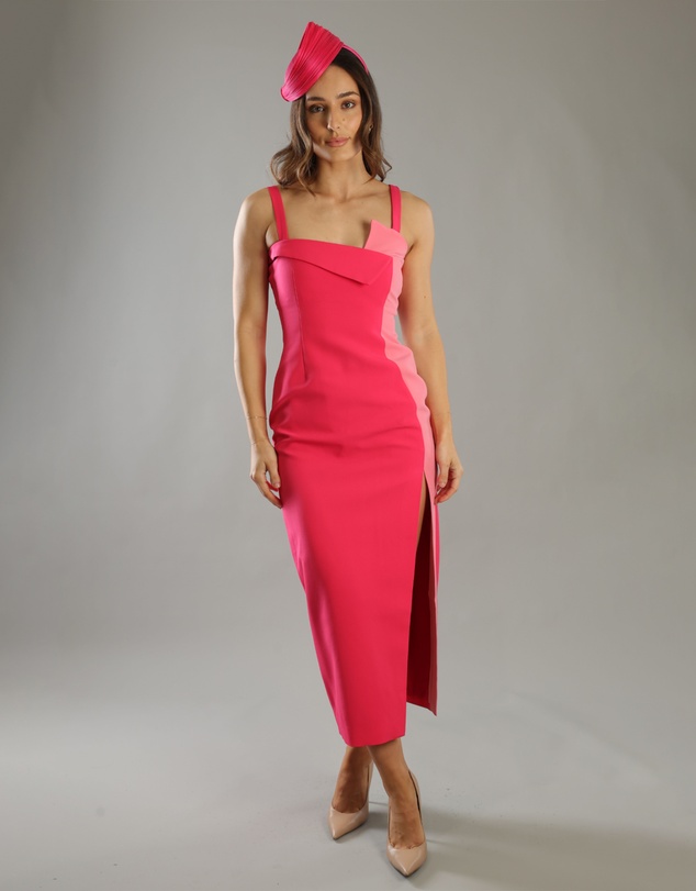 Morgan & Taylor - Blaze Beret Fascinator in Hot Pink