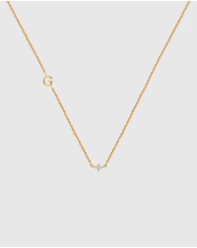 YCL  - Petite Initial Necklace G