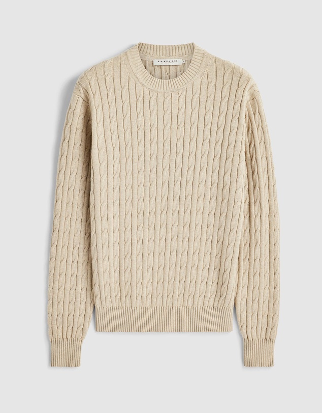 R.M.Williams - Jones Cotton Cable Crew Knit