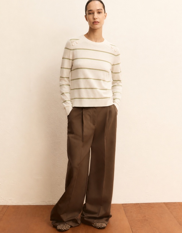 Emme | Max Mara Group - Multicolour Striped Cotton Blend Knit Sweater