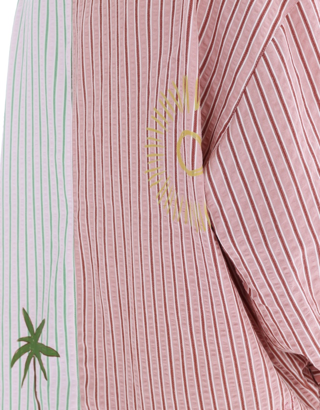 THE TALES - Half n Half Illustrated Soleil Stripe Shirt