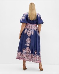 City Chic - Plus size Higher Love Maxi Dress - navy