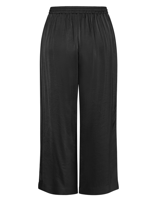 City Chic - Plus size Helena Wide Leg Satin Pant - black