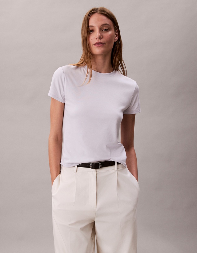 Calvin Klein - Supima Cotton Emblem Logo Baby Tee