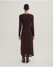 Witchery - Longsleeve Ruched Mesh Dress