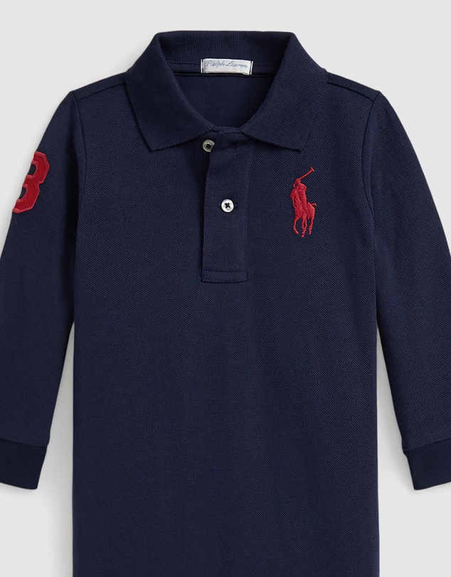 Polo Ralph Lauren - Big Pony Cotton Mesh Polo Coverall - Babies