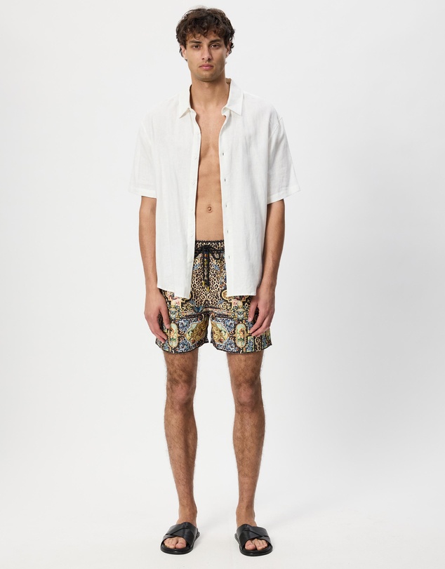 Camilla - Mid Length Boardshorts With Elastic Waist
