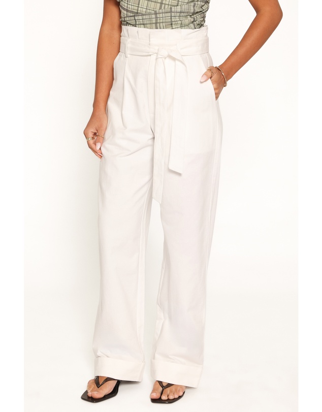 Petal & Pup - Evelyn Paperbag Trouser Pants - White