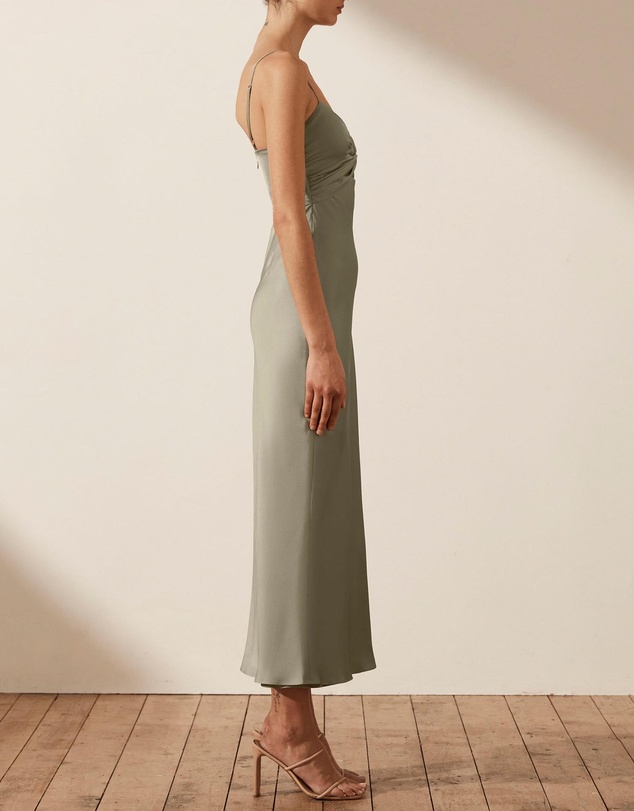 Shona Joy - Luxe Twist Front Sleeveless Midi Dress
