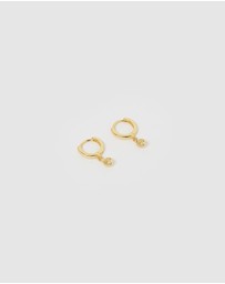 Izoa - Number 6 Huggie Earrings