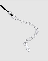Elli Jewelry - Necklace Choker Nylon With Crystals Black in 925 Sterling Silver