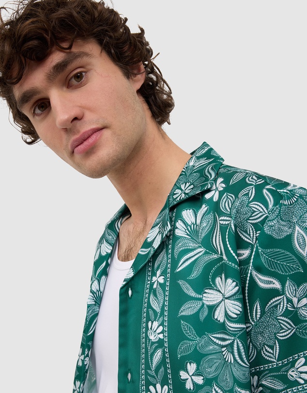 Politix - Aidan Border Print Short Sleeve Shirt