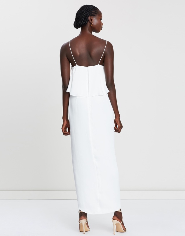 Shona Joy - Draped Cocktail Frill Dress