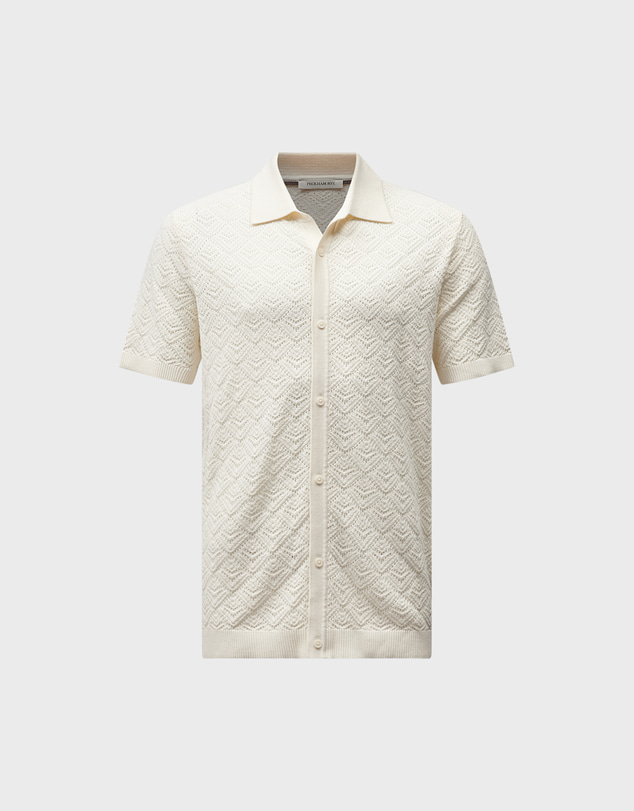 Peckham Rye  - Peckham Rye Open Stitch Knitted SS Shirt