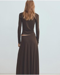 M.N.G - Fitted Top With Draped Neckline
